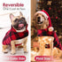 AOFITEE Reversible Dog Coat, Warm Winter Jacket, Thick Padded Vest with Leash Hole, Cotton Material, Small (23'' Chest)
