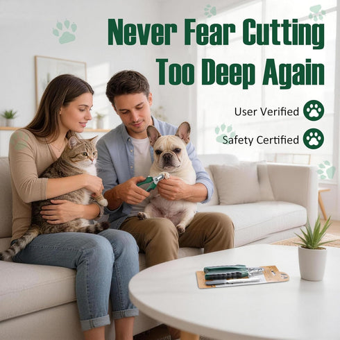 Trimmers Dog Nail Clippers with Nail File, Ergonomic Dog Nail to Avoid Over Cutting, Razor-Sharp Stainless Steel Blade