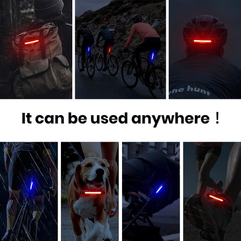 IWONDER COB Bike Tail Light, Red-Blue Dual Color, 5 Modes, USB Rechargeable Bicycle Rear Light