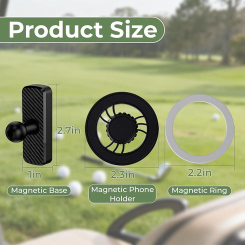Criamolo 1217, Premium Alloy Magnetic Golf Cart Phone Holder for iPhone MagSafe Compatible, Universal EZGO/Club