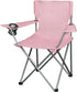 Generic Quad Folding Camp Chair with Cup Holder, Coral,Easy Portability
