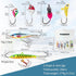 THKFISH Ice Fishing Lures and Jigs Kit, 14/26/40PCS, Walleye Crappie Panfish Pike Fishing Gear