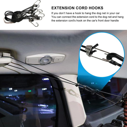 Dog Car Barrier 47" Wide - Pet Restraint for Trucks/SUVs/Full Sized Sedans, Mesh Net Screen Barricade