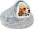 Small Dog Bed, Donut Cuddler Nest Warm Soft Plush Faux Fur Washable Dog Bed, Non-Slip Bottom for Medium Small Dogs,