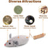 Potaroma Cat Toys 3Pcs Squeak Mice, Interactive Catnip Silvervine Animals Toys for Indoor Kittens, Dental Matatabi Cat Nip Chirping Toy, Cat Chew Exercise Toy for All Breeds and Species
