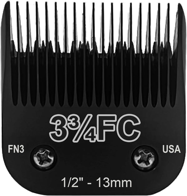 Detachable Steel Pet Dog Clipper Blades, Size-3 3/4FC, Compatible with Andis, Oster, Wahl Clippers