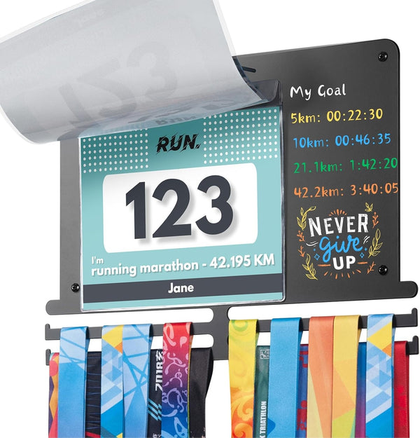BYondPulse Medal Hanger Display, Race Medal Holder Wall Hanger, Race Medal Display, Medal