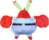 SpongeBob SquarePants for Pets Mr. Krabs Figure Plush Dog Toy, 6 Inch Small Dog Toy for SpongeBob Fans, Crab Squeaky