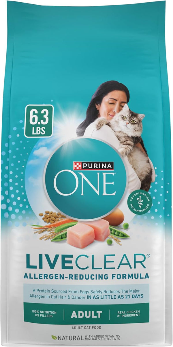 Purina ONE LiveClear Allergen-Reducing Cat Food Dry Formula with Real Chicken As