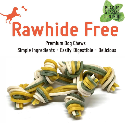 Rawhide Free Triple Dental Floss Dog Treats, 15 pcs/bag for Healthy Teeth