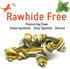 Rawhide Free Triple Dental Floss Dog Treats, 15 pcs/bag for Healthy Teeth