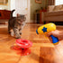 12 Set 3 6 Pcs Cat Fetch Toy with Red Spinning Tops Flying Discs Colorful Interactive Toys for Kitten Chasing Tracking