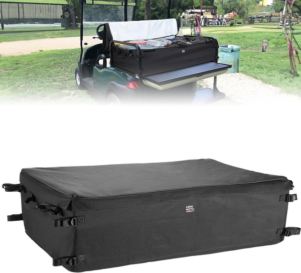KEMIMOTO Universal Golf Cart Storage Bag for 2+2 Passengers, Compatible with Club Car, EZGO, Drive, Kandi, Black