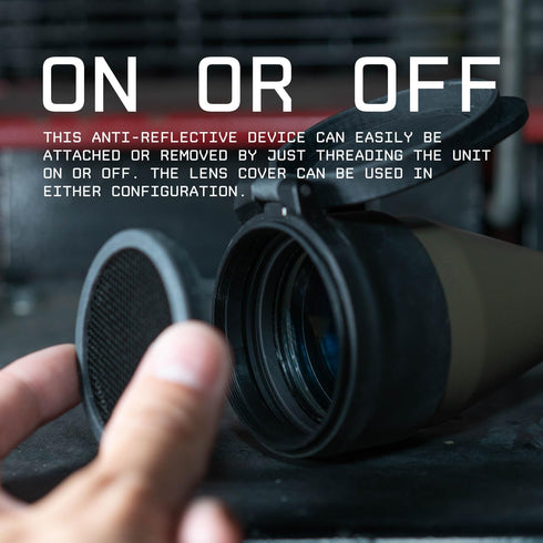 Monstrum Flip Up Scope Lens Cover with Anti-Reflection Device