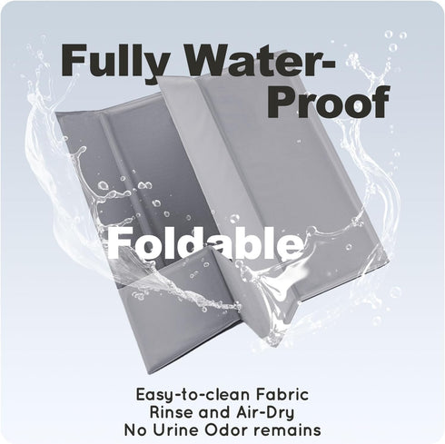 HQ4US 4LEGS Seamless, Dog Litter Box, Pee Pad Holder Foldable, Indoor Dog Potty Tray for Puppy & Medium Dogs, High
