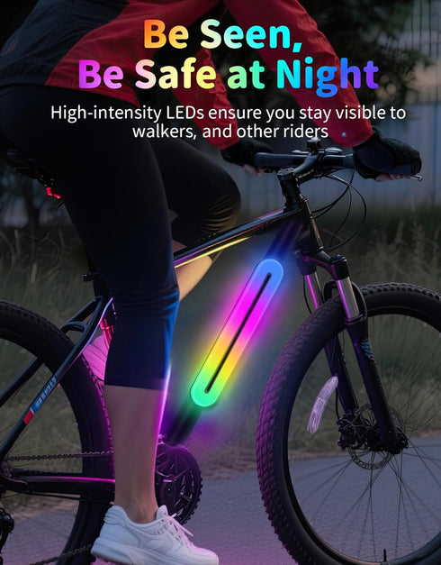 11 BELEEV LED Scooter Frame Light for Night Riding, Flashing Effects, Battery Powered, Fits for Bicycles Electric Kick