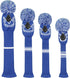 Scott Edward Knit Wood Golf Club Head Covers 4 Pieces for Driver and Fairway Wood
