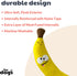 Huxley & Kent Bruiser Banana Dog Toy (Small) | Funny Power Plush with Squeaker | Fun, Durable Gift | H&K Squeaky Toy
