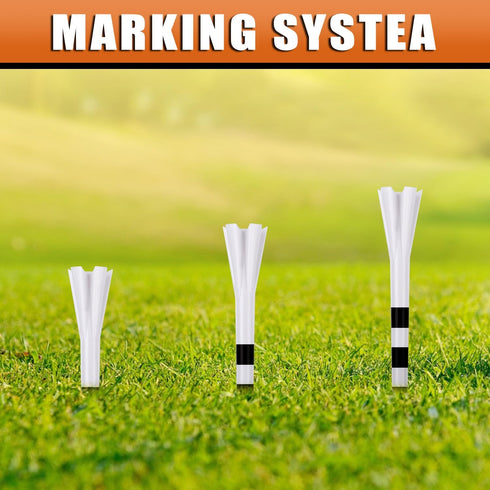 Professional Plastic Golf Tees 120 Pack, 100 Driver Tees & 20 Iron Tees, Reduces Friction & Side Spin