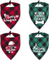 Generic MIANOOMAG Dog Christmas Bandanas Large 4 Pack- Classic Triangle Merry Christmas Printing