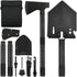 iunio Survival Shovel Axe Kit, Camping Multitool Folding Pickaxe with Hard Carrying Case for Outdoor Emergency