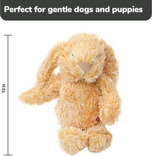 SPOT Cuddle Bunnies Dog Toy, Soft Plush Fabric with Squeaker, Perfect for Cuddling, 13" Rabbit