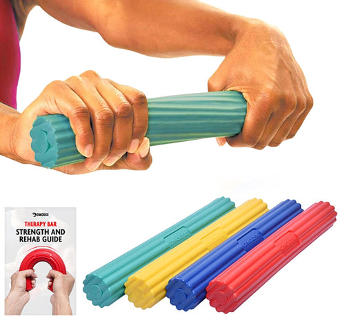 Flex Resistance Bar for Physical Therapy by DMoose - Non-Slip Odorless TPE Material Exercise Bar