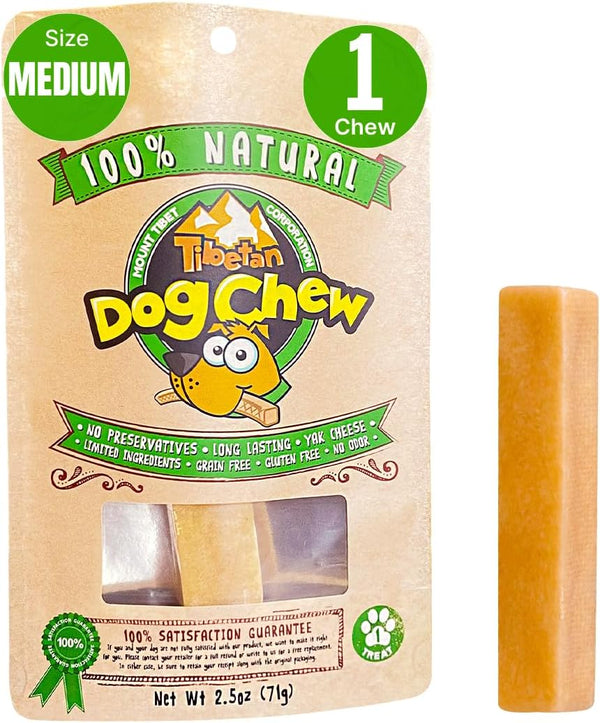 Tibetan Yak Cheese Dog Chew Sticks, 1 Chew, Natural, Handmade, Long-Lasting, Easy to Digest, Rawhide Free