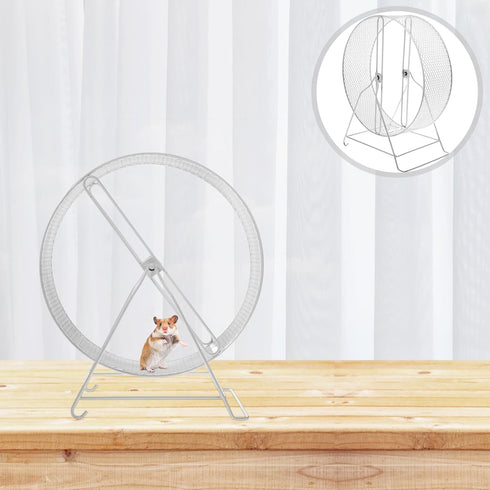8-inch VOSAREA Silent Hamster Running Wheel with Iron Bracket, Small Pet Exercise for Hamsters, Squirrels, Sugar