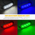 6Pcs 4LED 4-color 3.8'' Sailboat PSEQT RGBW Boat Courtesy Lights, Oval Waterproof Marine Interior Deck Transom Stern