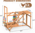 PHONDIKO 3-4 Chicken Perch with Swing, Chicken Roosting Bars, Wood Toy for Birds, Hen Ladder & Activity Play, Chickens