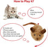 Gigwi Interactive Cat Toy Mouse, Automatic Moving Electronic Cat Toys with Furry Tail, Squeaky Toys for Kittens