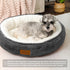 Cat Beds for Indoor Cats, Round Donut Cat Bed, Dog Beds for Small Dogs, Extra Soft & Machine Washable, 20 Inch, Dark