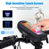 HUANLANG Waterproof Bike Phone Case with Handlebar Mount, Touch Screen Compatible, Fits Phones Below 6.7 inch