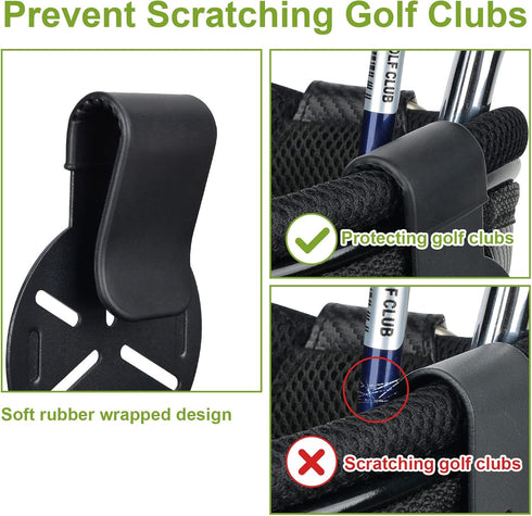 iGuerburn Metal Landing Pads for Golf Bags - Magnetic Accessories for Men with Soft Rubber