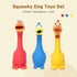 3 7.9 inch Dog Squeaky Toys Pcs Rubber Chicken Dog Toy, Squeaking Fun Chew Toy for Dogs Indoor and Outdoor Interactive