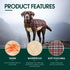 Kuoser Waterproof Dog Coat, Reversible Jacket for Large Dogs, Adjustable Winter Coat for Cold Weather, Brown L