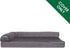 Furhaven Plush & Velvet L Shaped Chaise Replacement Dog Bed Cover, Jumbo Plus (XX-Large) - Platinum Gray, Machine