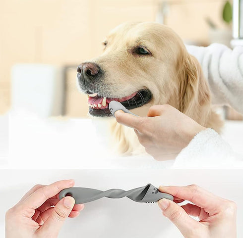 Finger Toothbrush for Dogs and Cats - Super Soft Silicone, Finger Insert Style (3-Count)