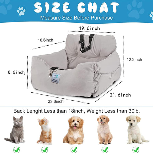 aidoupetPrivateorder Aidou Dog Booster Seat for Small to Large Dogs & Cats, Travel Car Seat with Storage & Home Use