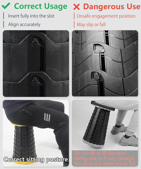 Wind Tour Portable Telescoping Foldable Stool - Lightweight, Outdoor Essential for Camping, Picnicking, Park Leisure
