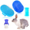 4 Pieces Rabbit Grooming Kit, Includes Rabbit Hair Remover, Grooming Brush, Steel Comb & Double-Sided Comb