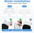 2 0.25-0.45 inch AQQA Aquarium Magetic Glass Cleaner Brush with Detachable Scrapers Floating Fish Tank Cleaning Tools
