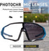 KAPVOE Photochromic Cycling Glasses, Men Women Mountain Bike Sunglasses for Clear MTB Riding