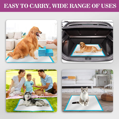 IMMCUTE 28"x30"-30 Count Large Dog Pee Pads | Large Puppy Pee Training Pads Super Absorbent & Leak-Proof | Disposable