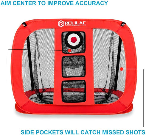 Pop Up Golf Chipping Net - Indoor/Outdoor Target Accessories for Backyard Swing Practice - Great Gifts for Golfers