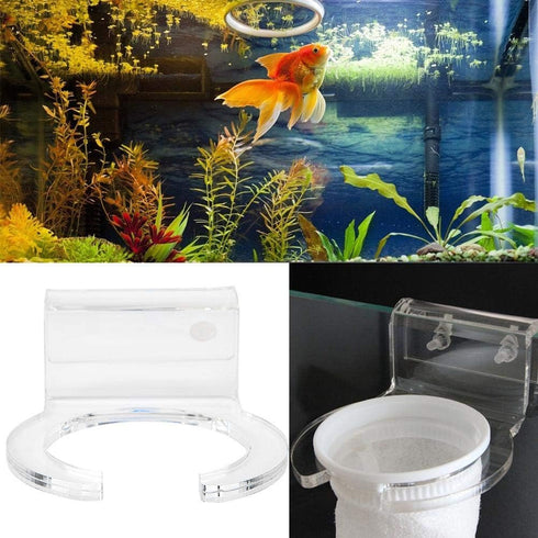 Aquarium Pre Filter Sock Holder, Acrylic Micron Bag Holder for Fish Tank Filter Sock Mount Bracket (4inch)