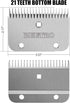 19 21 BEETRO and Teeth Horse Shears Replacement Blades, Professional Stainless Steel Clipper Blades for Horse Equine
