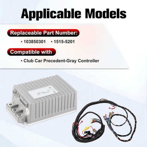 103850301 2 4 Golf Cart Wiring Harness Compatible with Club Car Precedent Gray Controller Include Mcor & Adapter