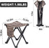 1 Pack 13.8 Inch 400 LBS TRIPLE TREE Camping Stool, Camouflage Portable Folding Stool for Outdoor Walking Hiking